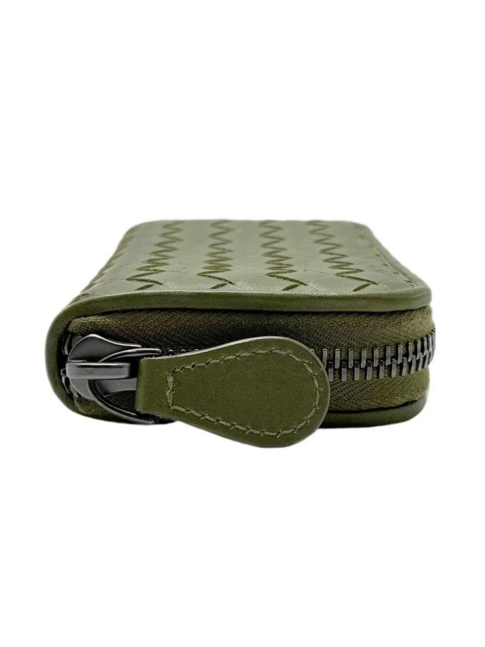 Bottega Veneta Coin Purse Olive Green Items Zip Around